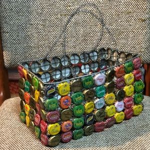 Vintage upcycled basket/purse